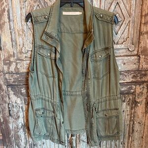 Max Jeans Olive Green Vest